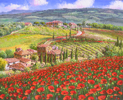 Sam Park - Tuscany Poppy Field #2013  - SOLD
